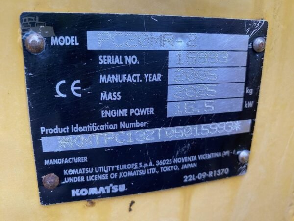 KOMATSU PC20MR-2 – Image 10